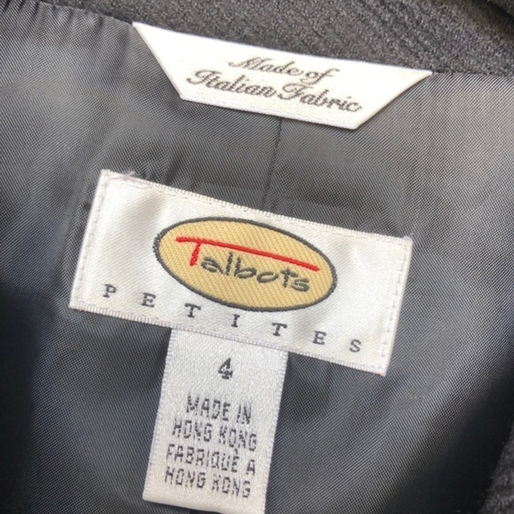 Talbots Like new  black classic wool pea coat - Picture 4 of 8